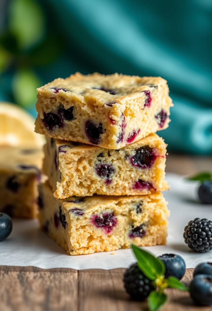 Lemon Blueberry Blondies