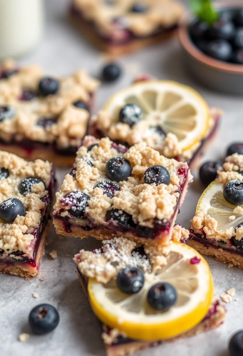 Lemon Blueberry Crumble Bars