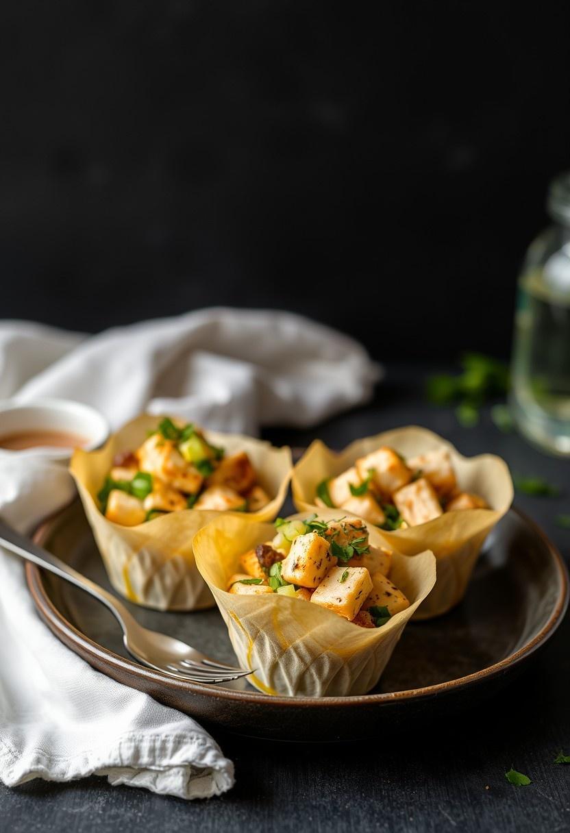 Lemon Dill Tofu "Tuna" Salad Cups