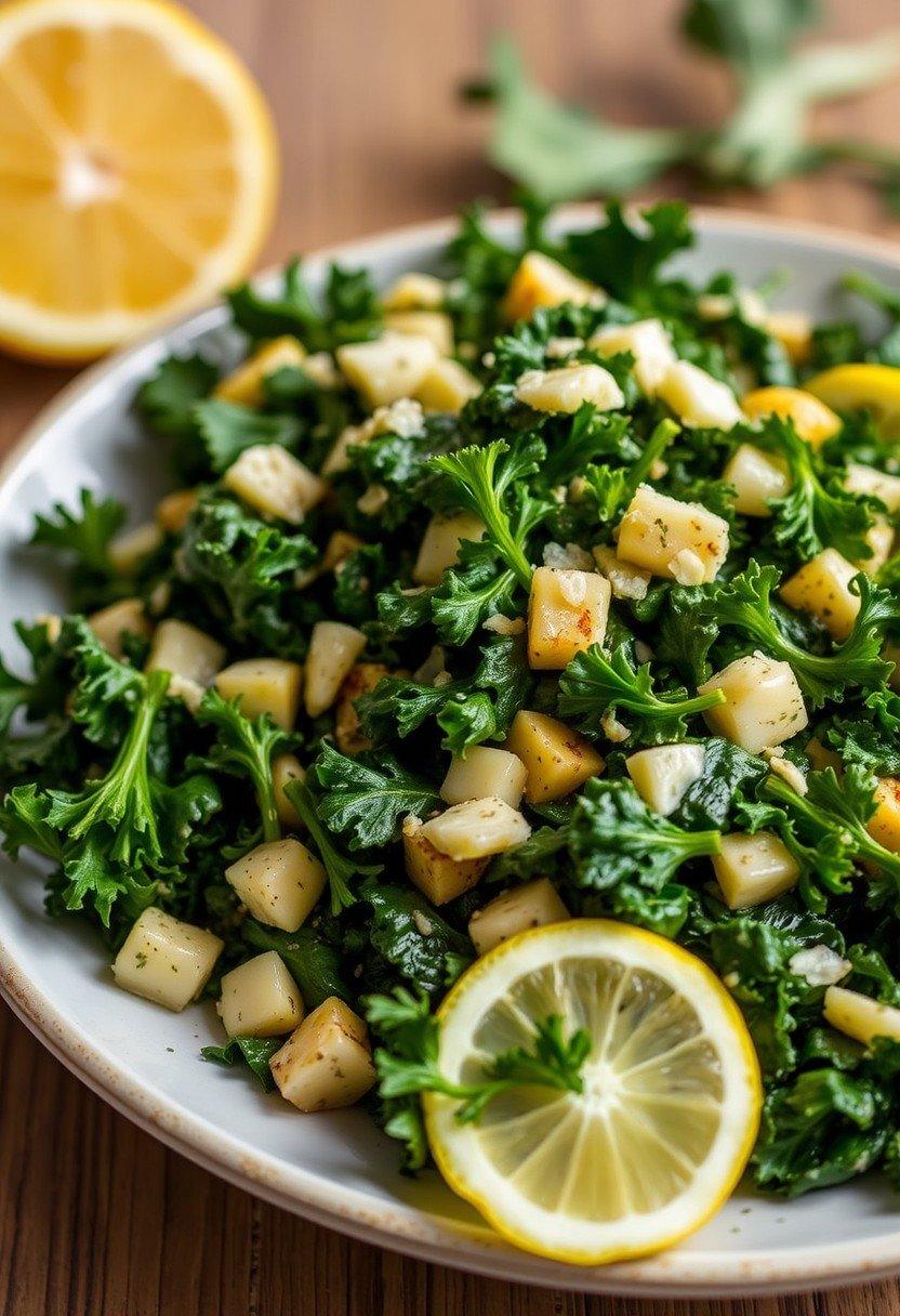 Lemon Garlic Kale Salad