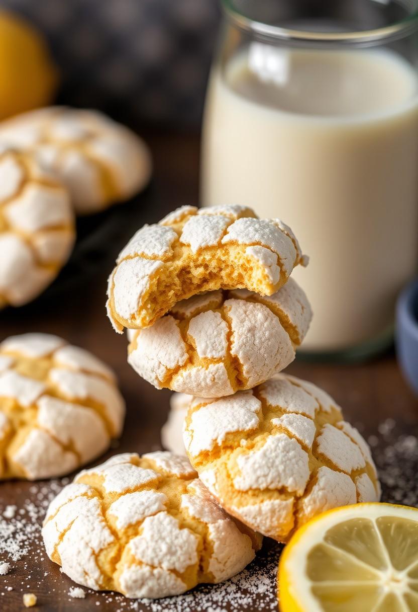 Lemon Ginger Crinkle Cookies