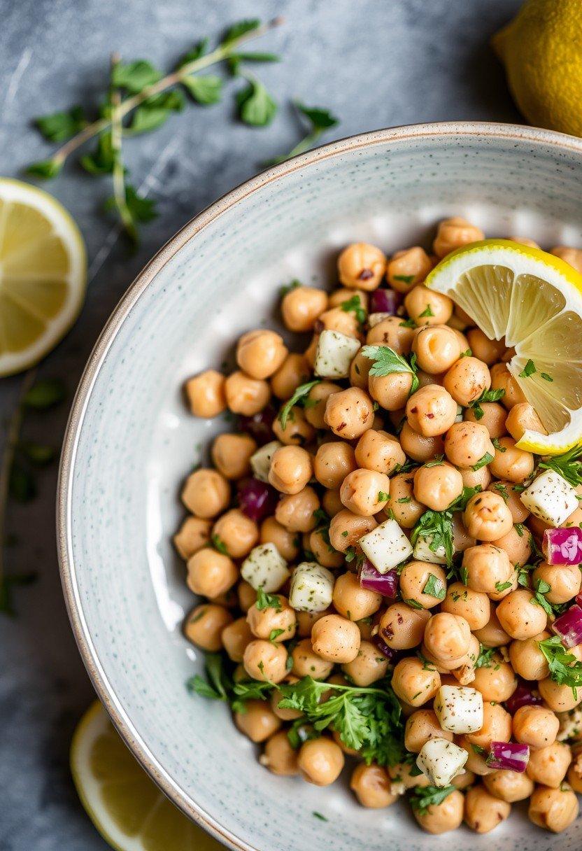 Lemon Herb Chickpea Salad