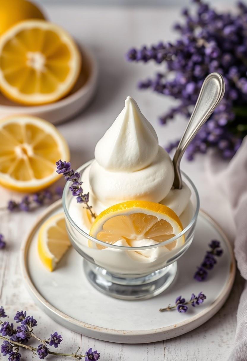 Lemon Lavender Frozen Yogurt