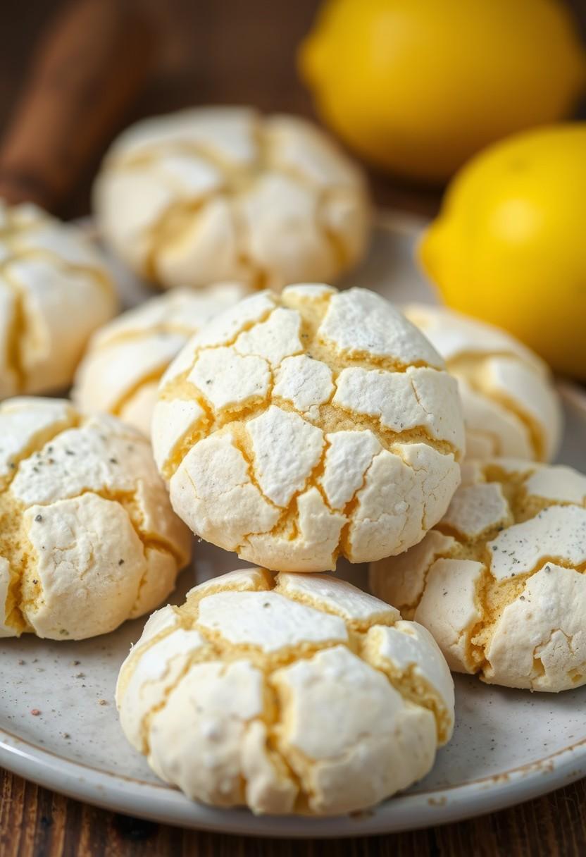 Lemon Poppy Seed Crinkle Cookies