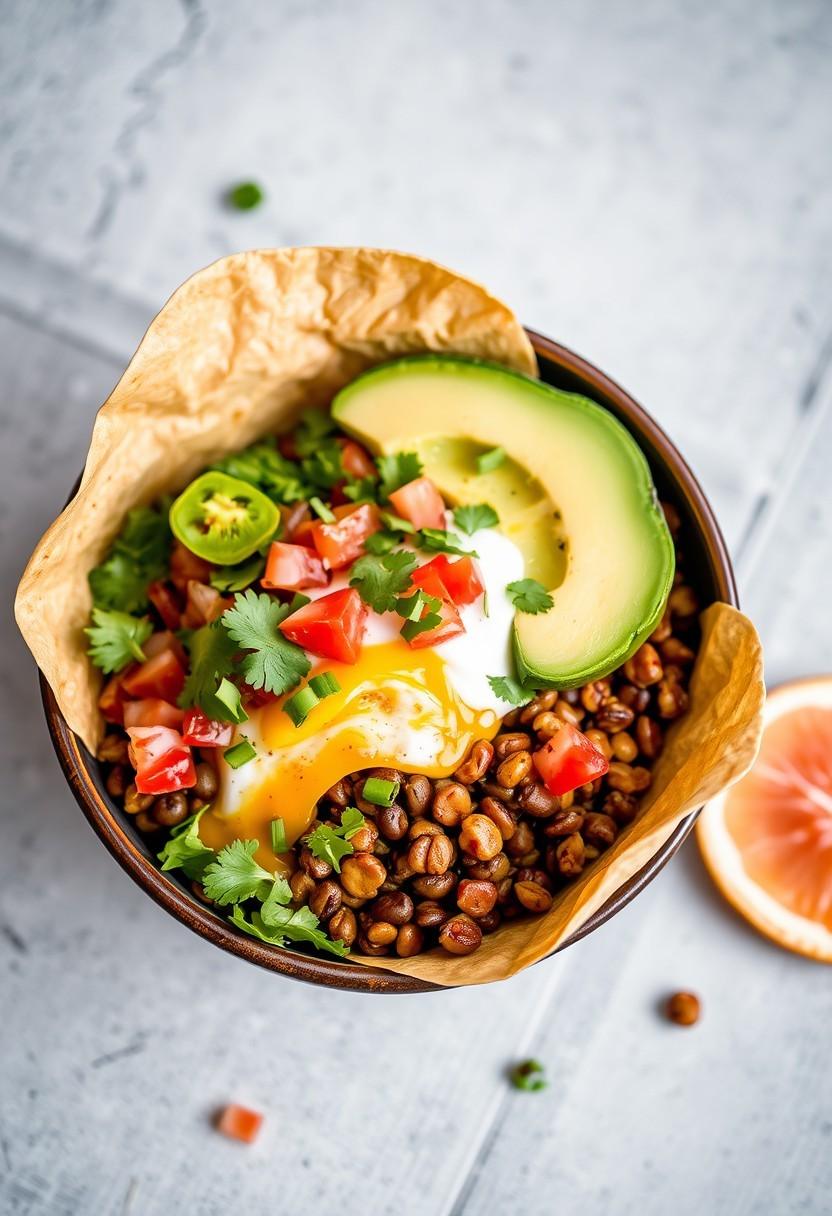 Lentil Taco Burrito Bowl