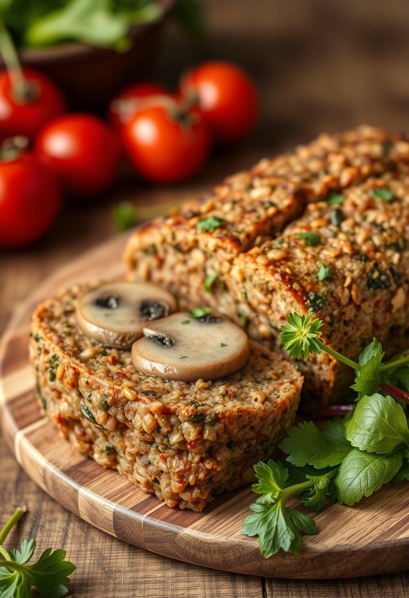 Lentil and Mushroom Loaf