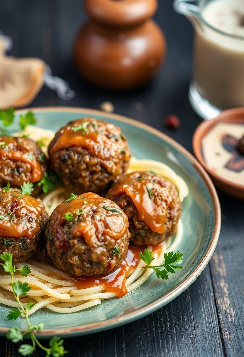 Lentil and Mushroom Meatballs