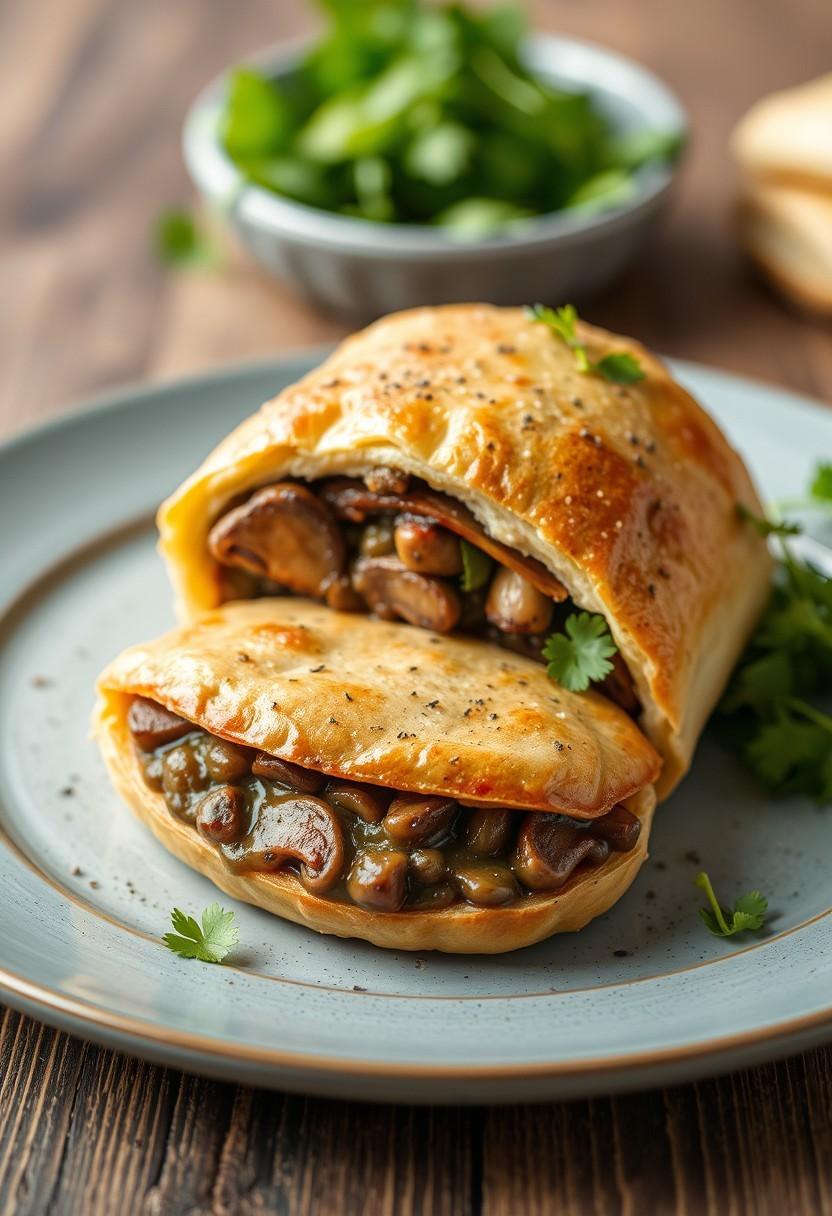 Lentil and Mushroom Wellington