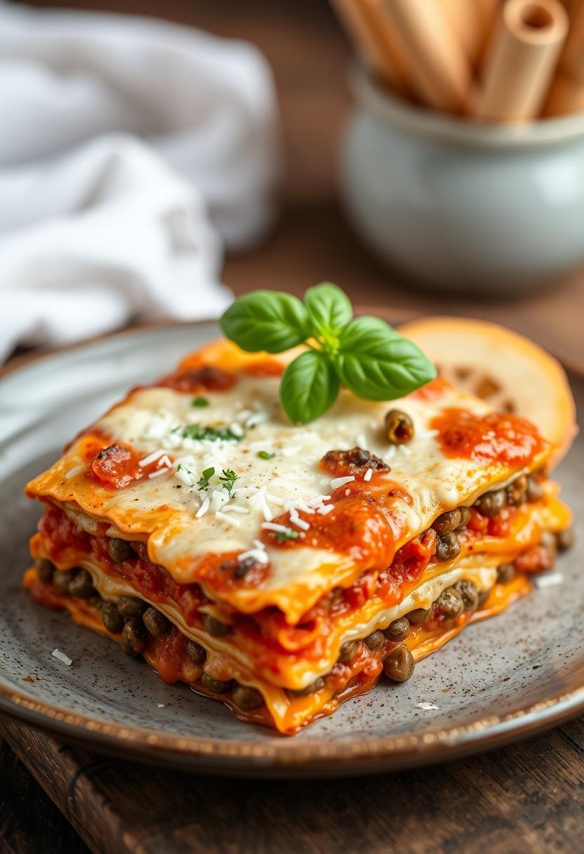 Lentil and Walnut "Meat" Lasagna