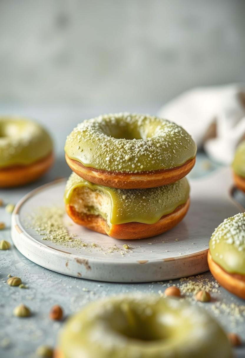 Matcha Green Tea Doughnuts