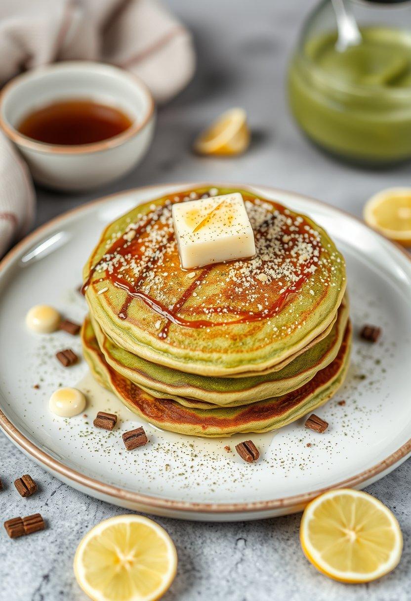 Matcha Green Tea Pancakes