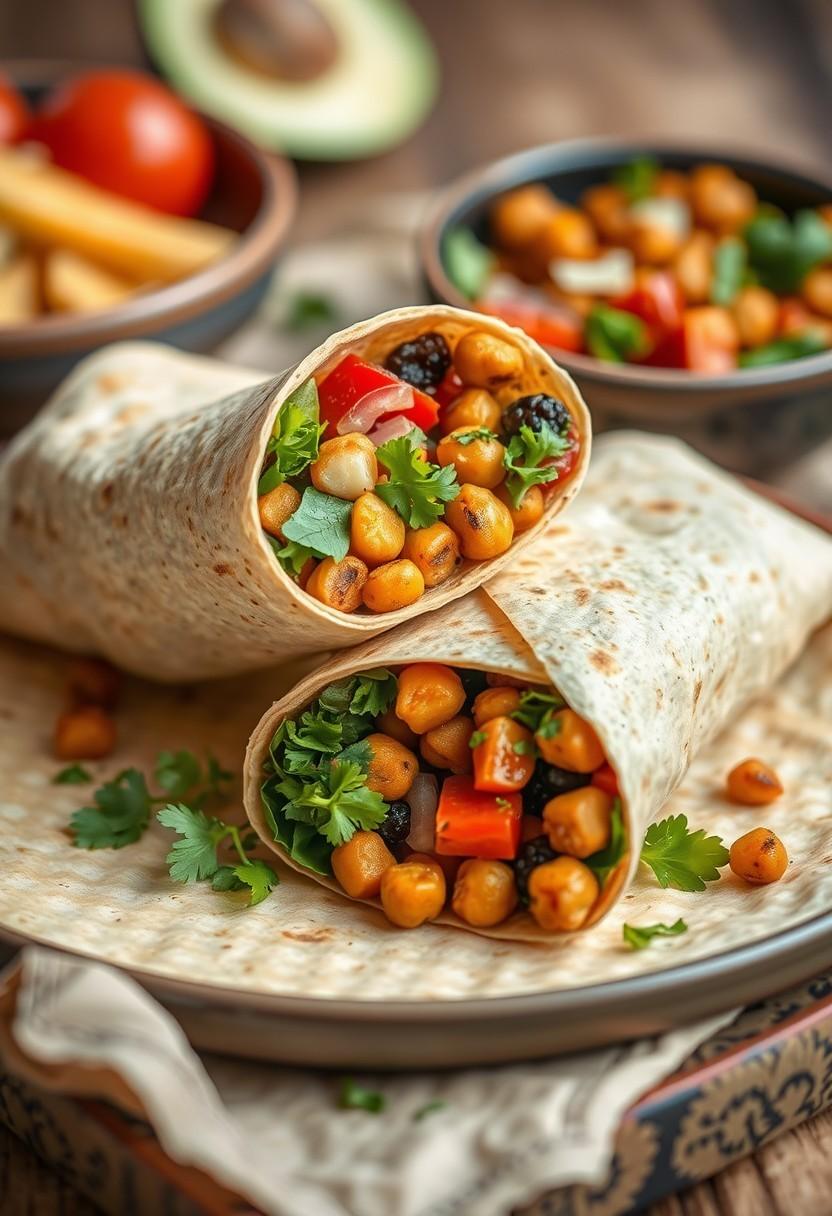 Mediterranean Chickpea Wrap