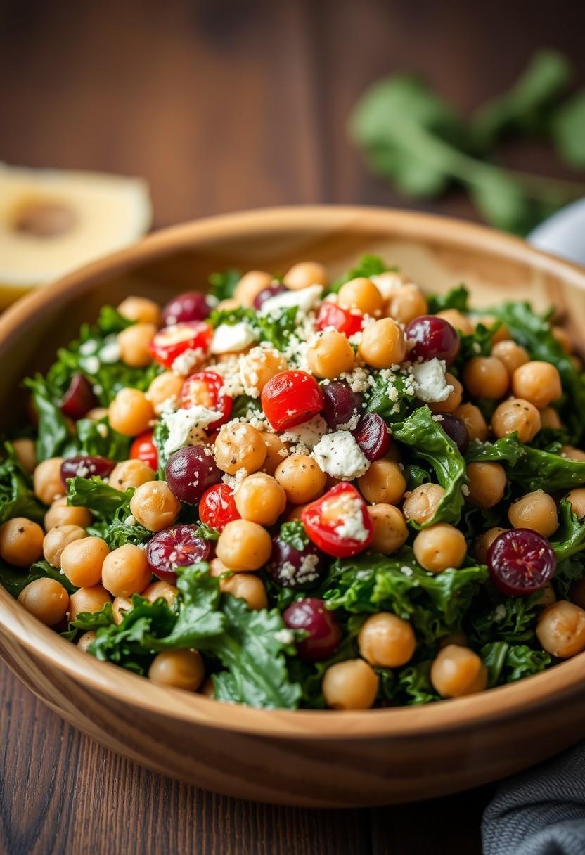 Mediterranean Kale and Chickpea Salad