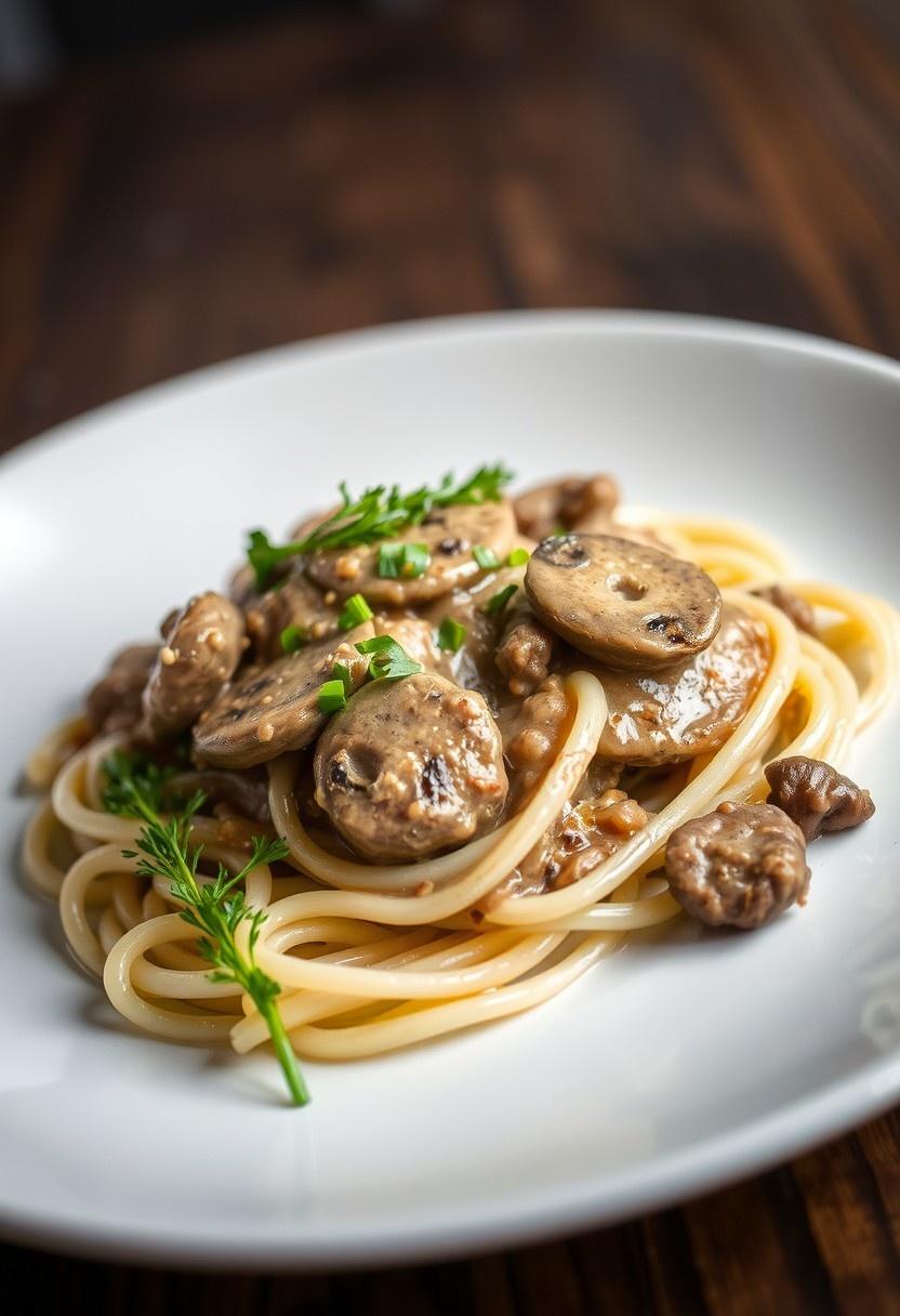 Mushroom "Beef" Stroganoff