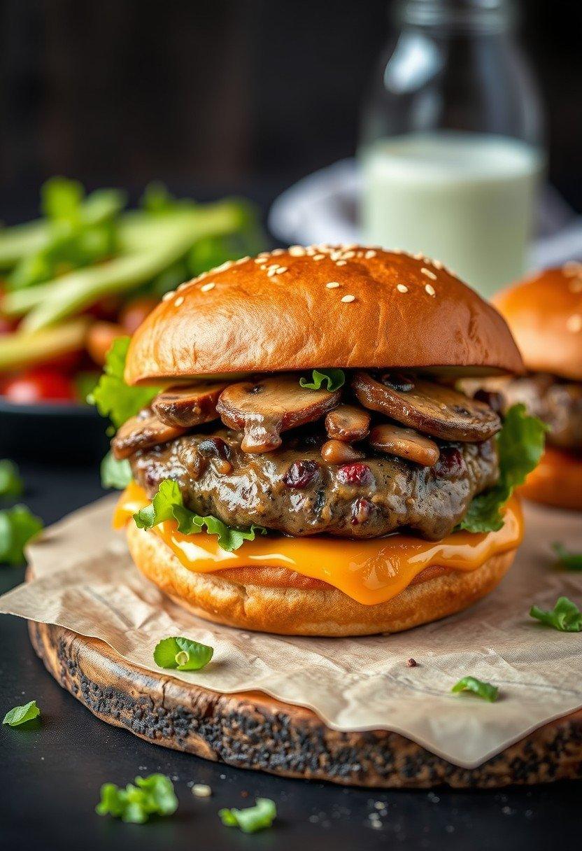 Mushroom and Black Bean Umami Burger