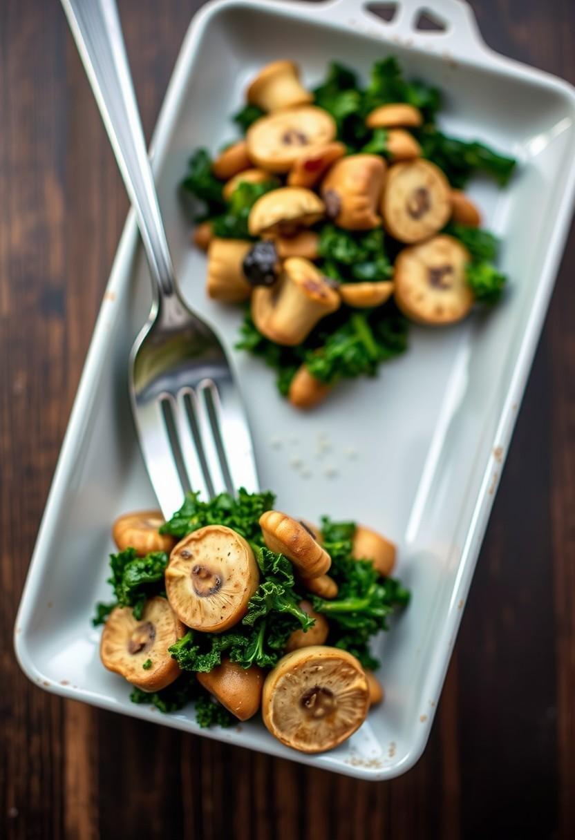 Mushroom and Kale Hash