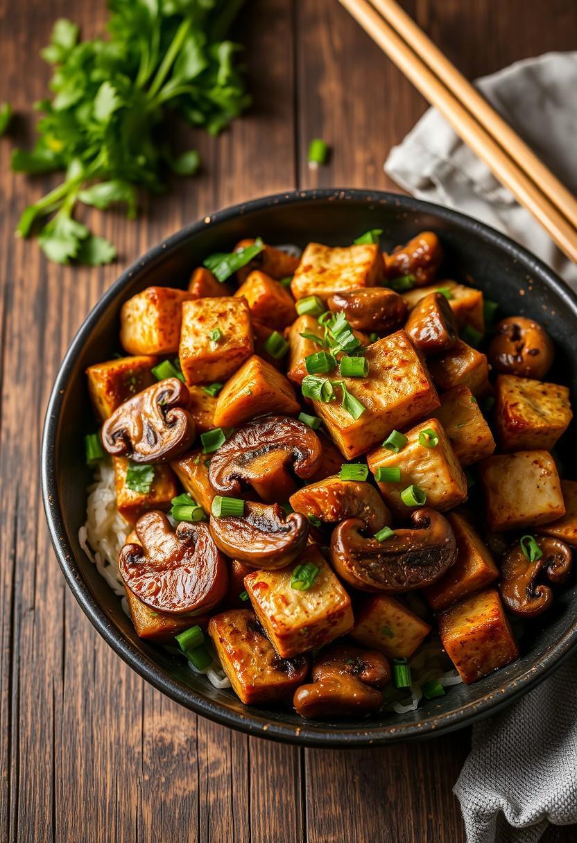 Mushroom and Tofu Stir Fry