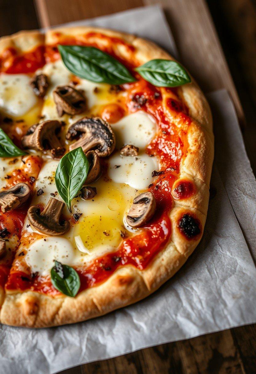 Mushroom and Truffle Oil Pizza