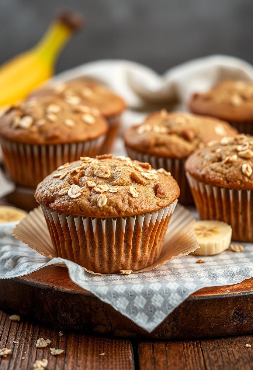 Oatmeal Banana Muffins