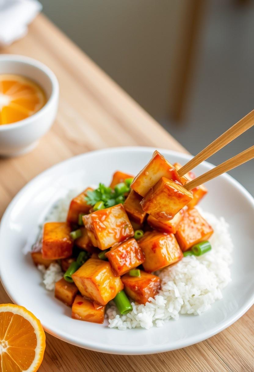 Orange Glazed Tofu Stir-Fry