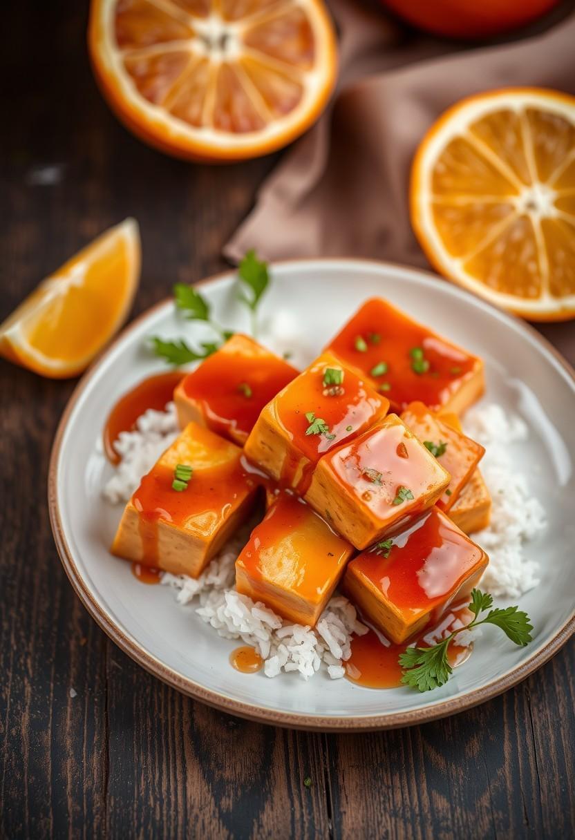 Orange Glazed Tofu