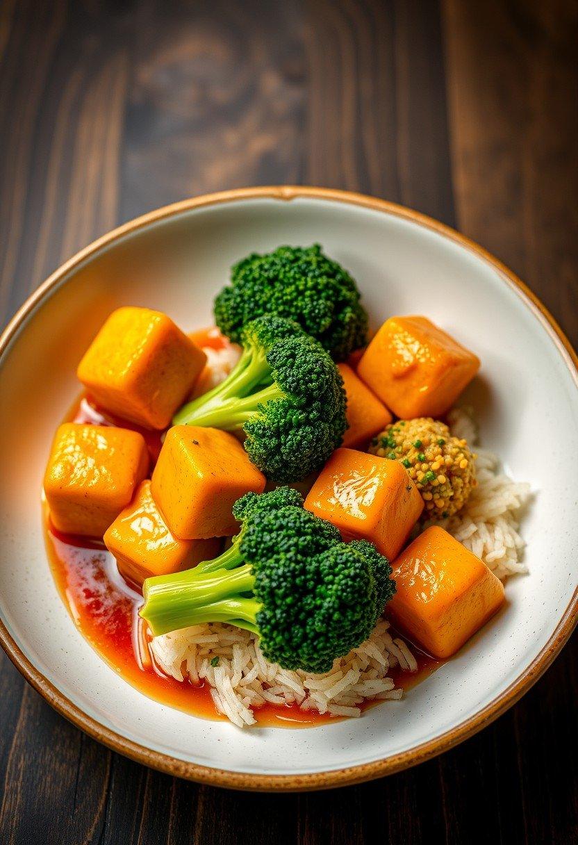 Orange Tofu and Broccoli