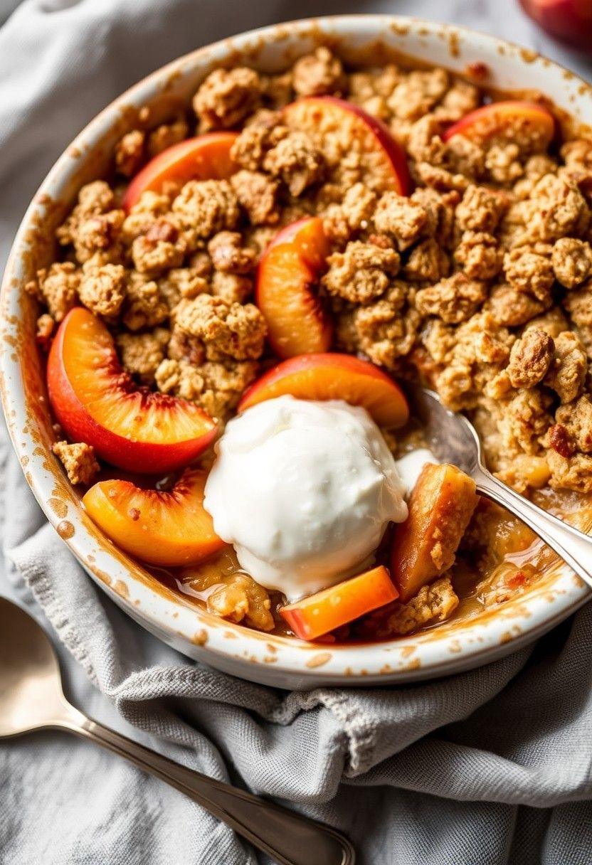 . Peach Cobbler Baked Oatmeal