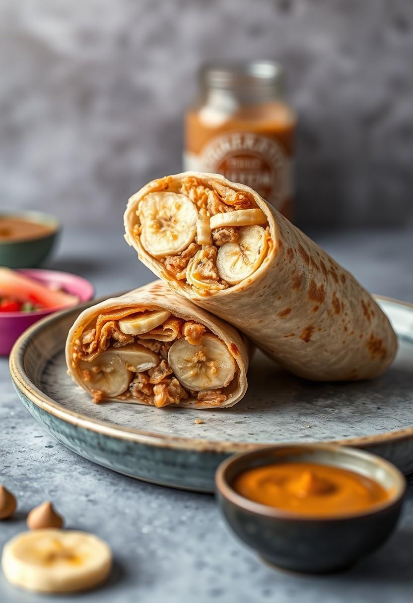 Peanut Butter Banana Breakfast Burrito