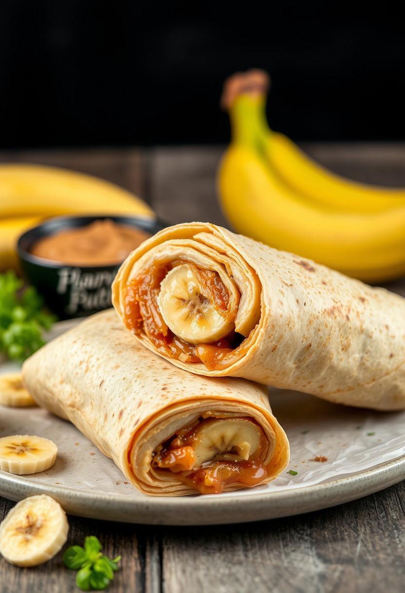 Peanut Butter Banana Elvis Wraps