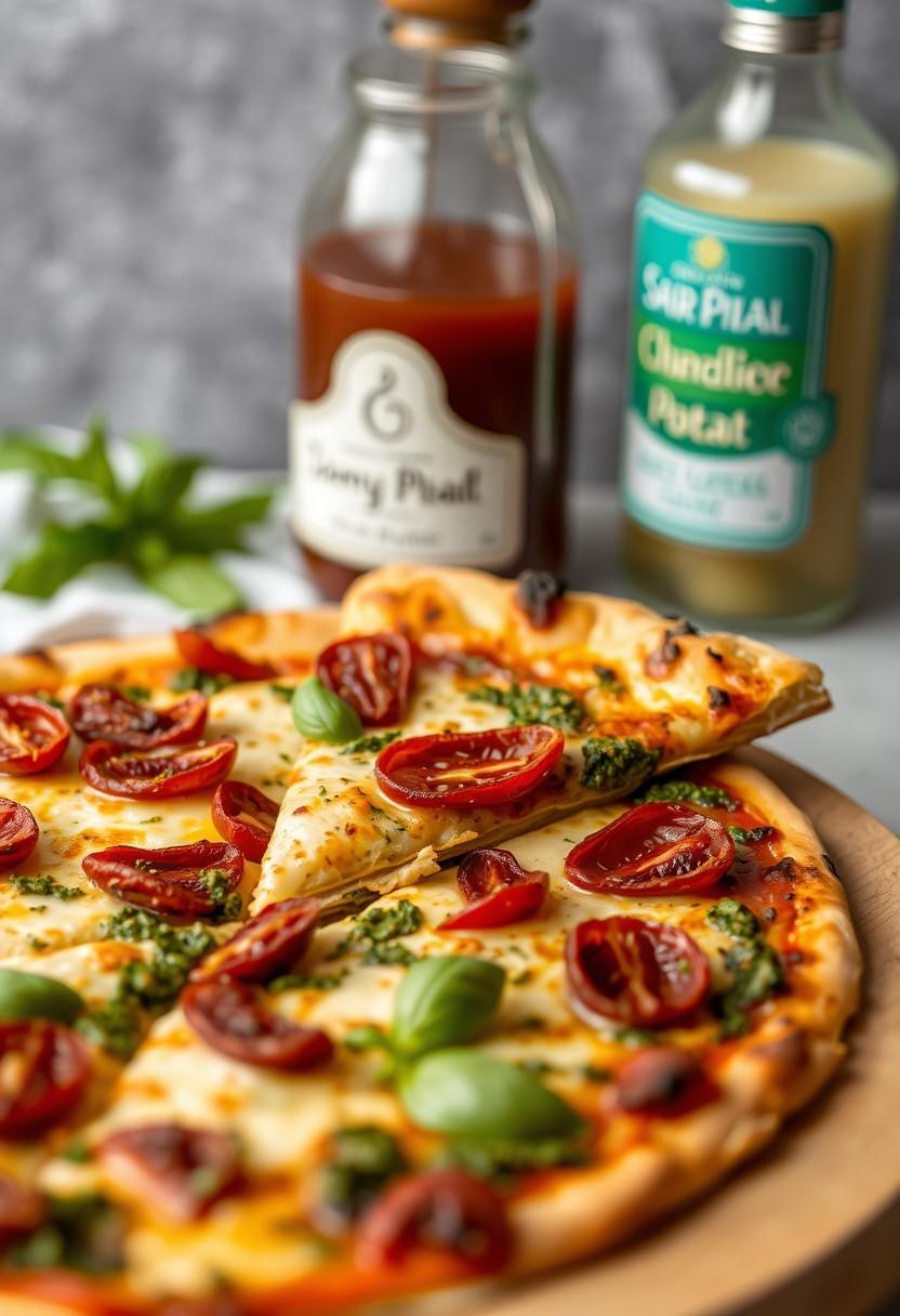 Pesto and Sun-Dried Tomato Pizza