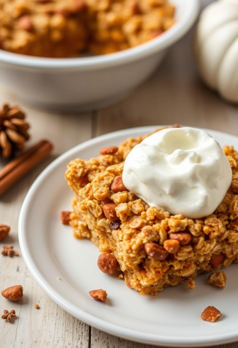 . Pumpkin Spice Baked Oatmeal