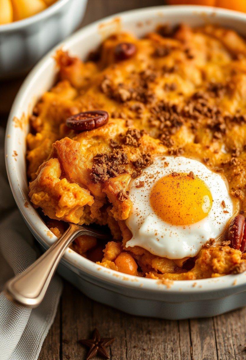 Pumpkin Spice Breakfast Casserole