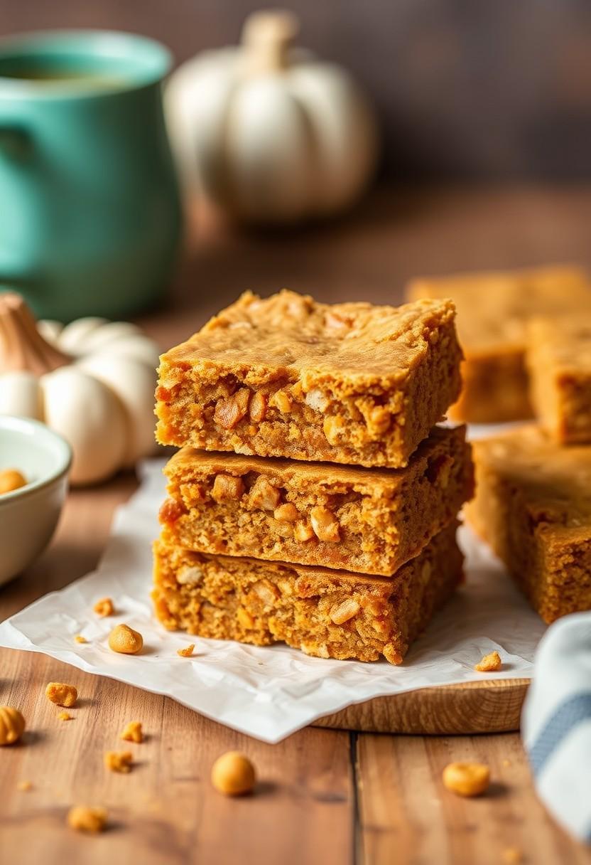 Pumpkin Spice Chickpea Blondies