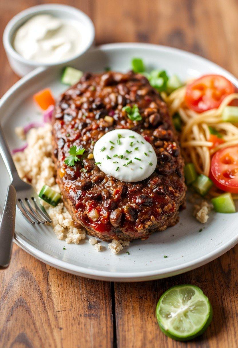 Quinoa and Black Bean Meatloaf