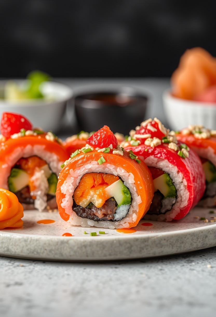 . Rainbow Sushi Rolls