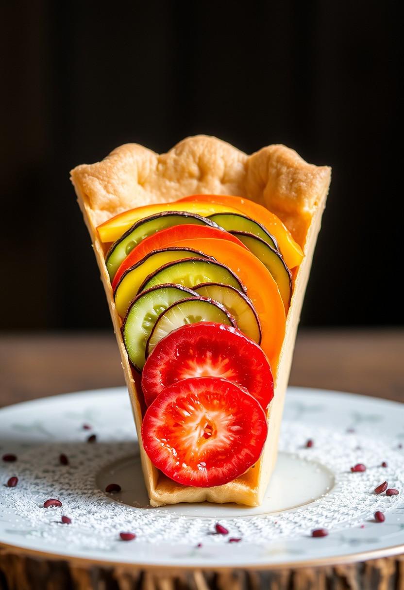 . Rainbow Veggie Tart