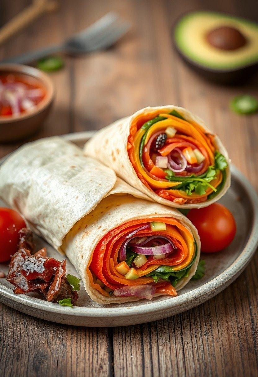 Rainbow Veggie Wrap