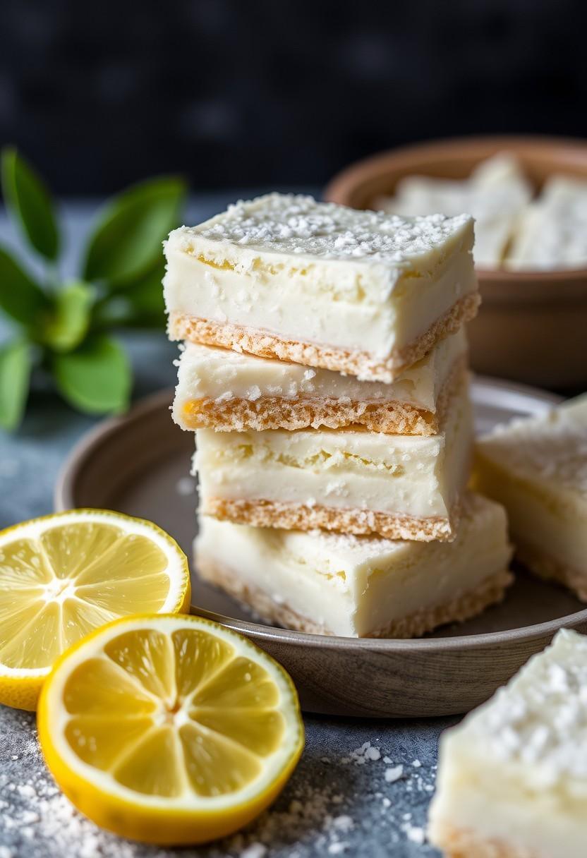 Raw Lemon Coconut Bars