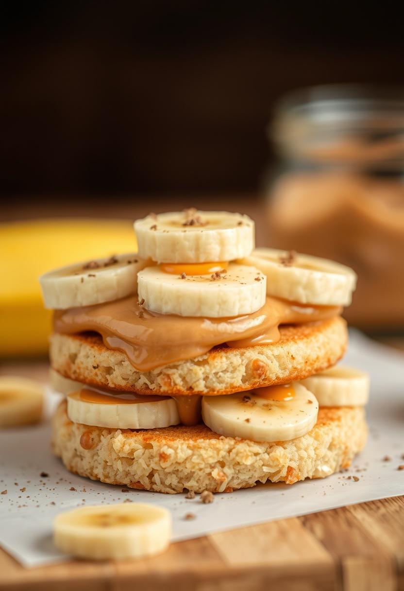 . Rice Cakes with Peanut Butter and Banana