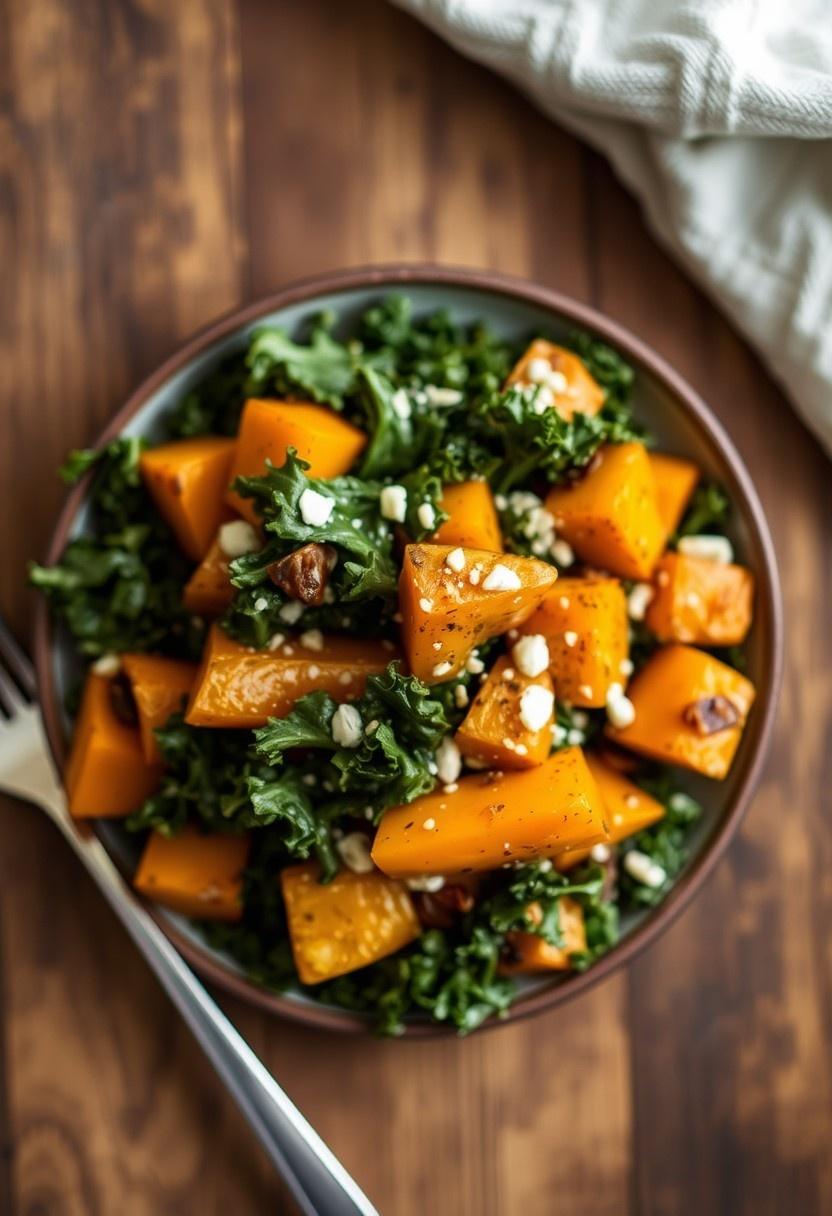 Roasted Butternut Squash and Kale Salad