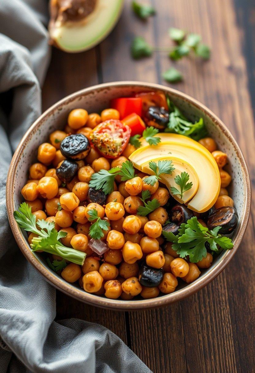 Roasted Chickpea and Vegetable Bowl