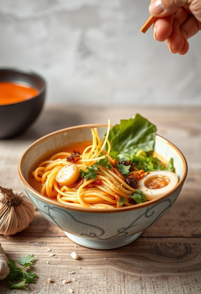 Roasted Garlic and Vegetable Ramen