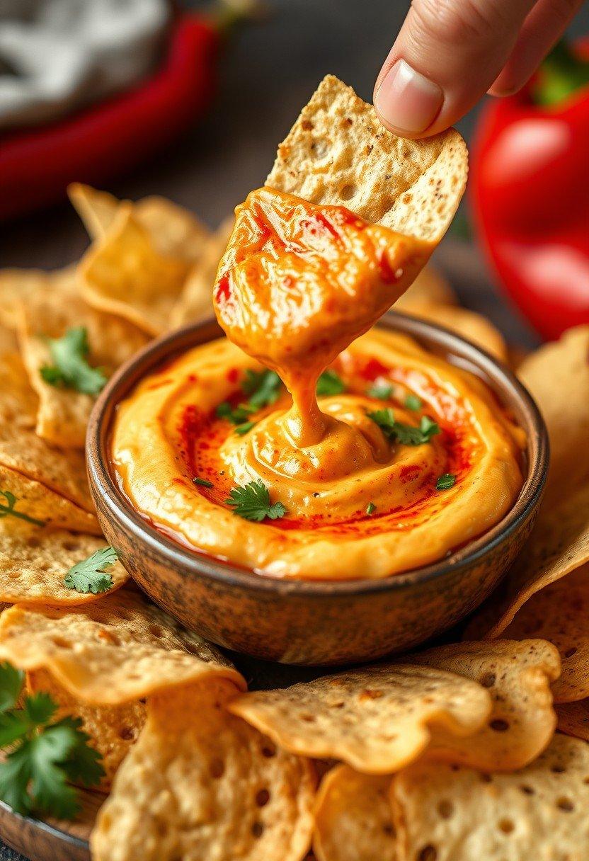 Roasted Red Pepper Queso