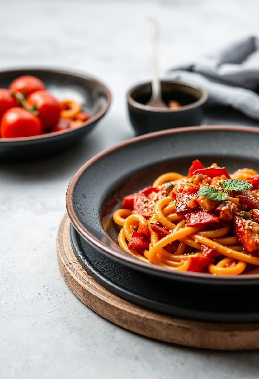 Roasted Red Pepper Rigatoni