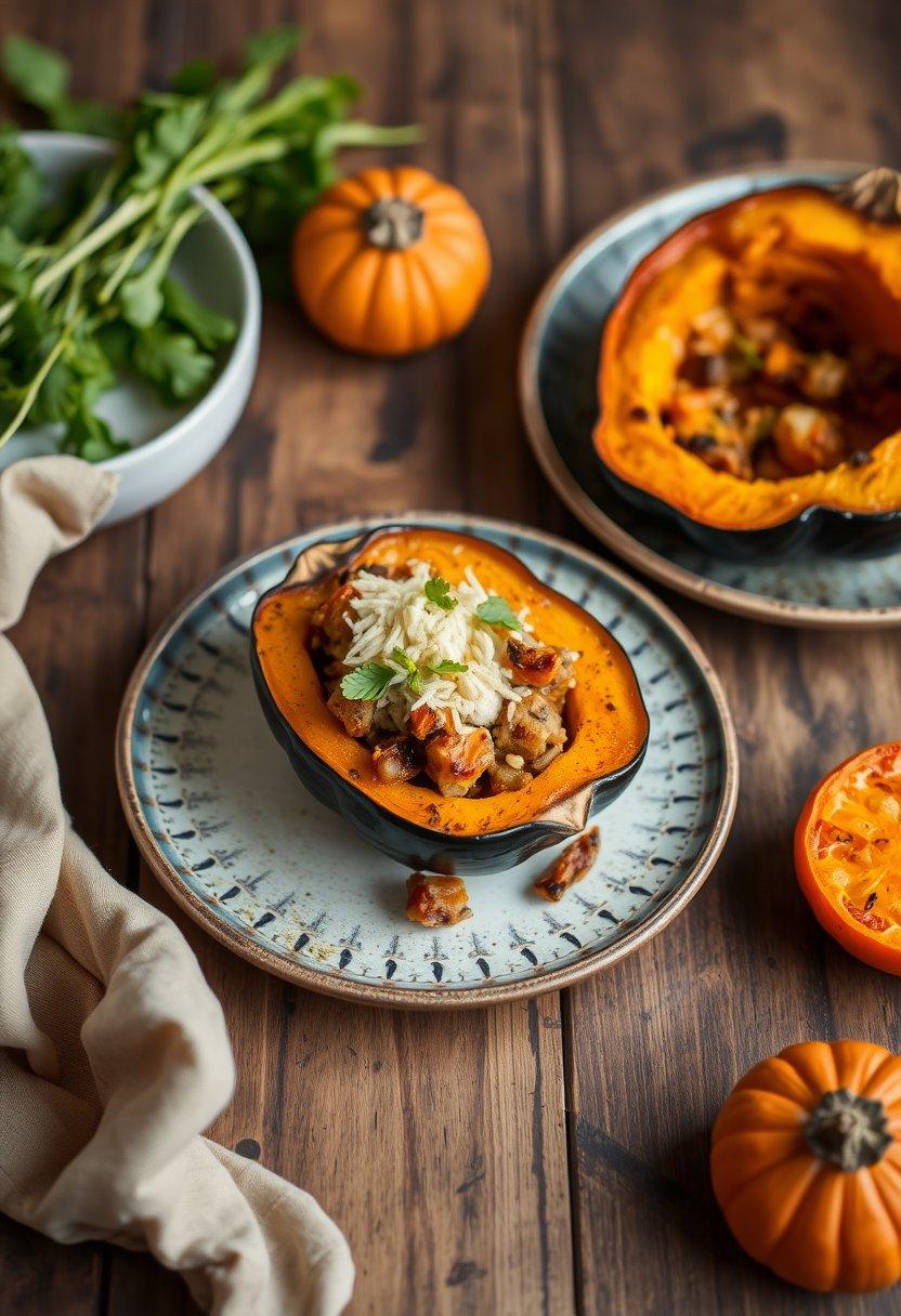 Roasted Stuffed Butternut Squash