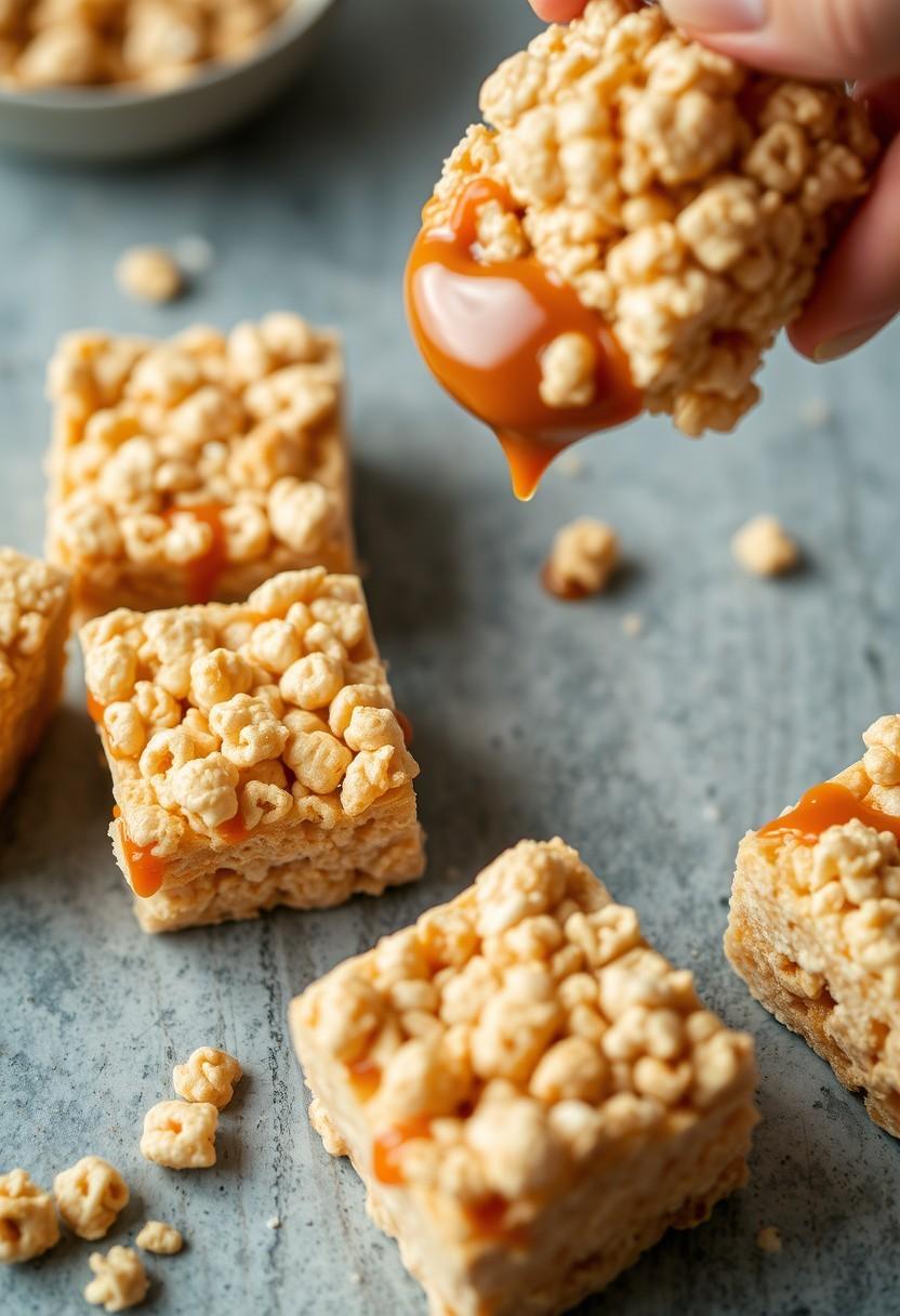 Salted Caramel Rice Crispy Treats