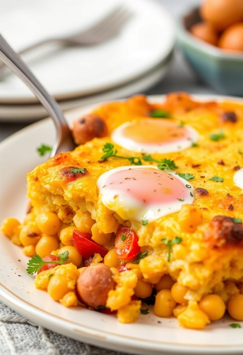 Savory Chickpea Flour Breakfast Casserole