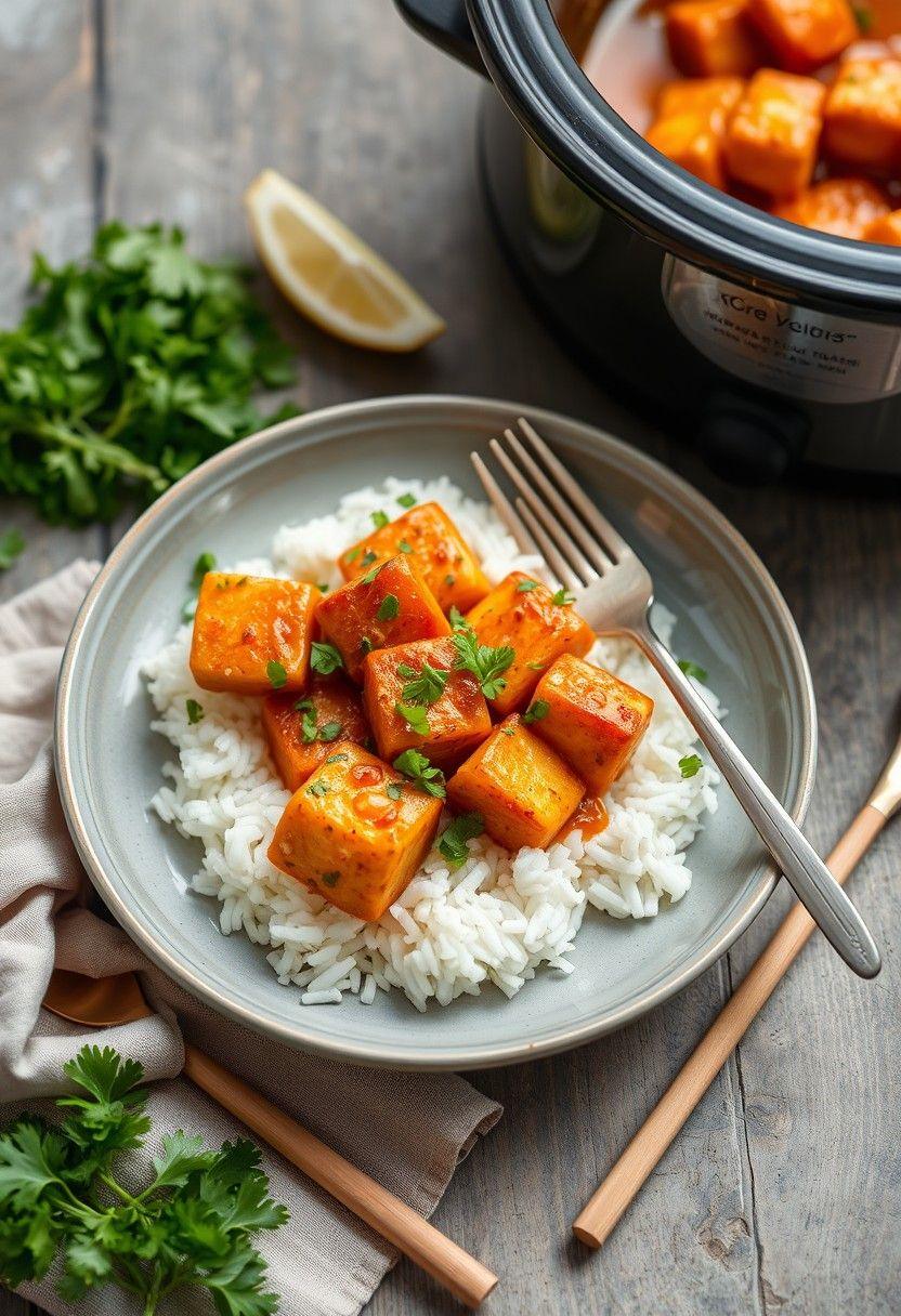 Slow Cooker Orange Tofu