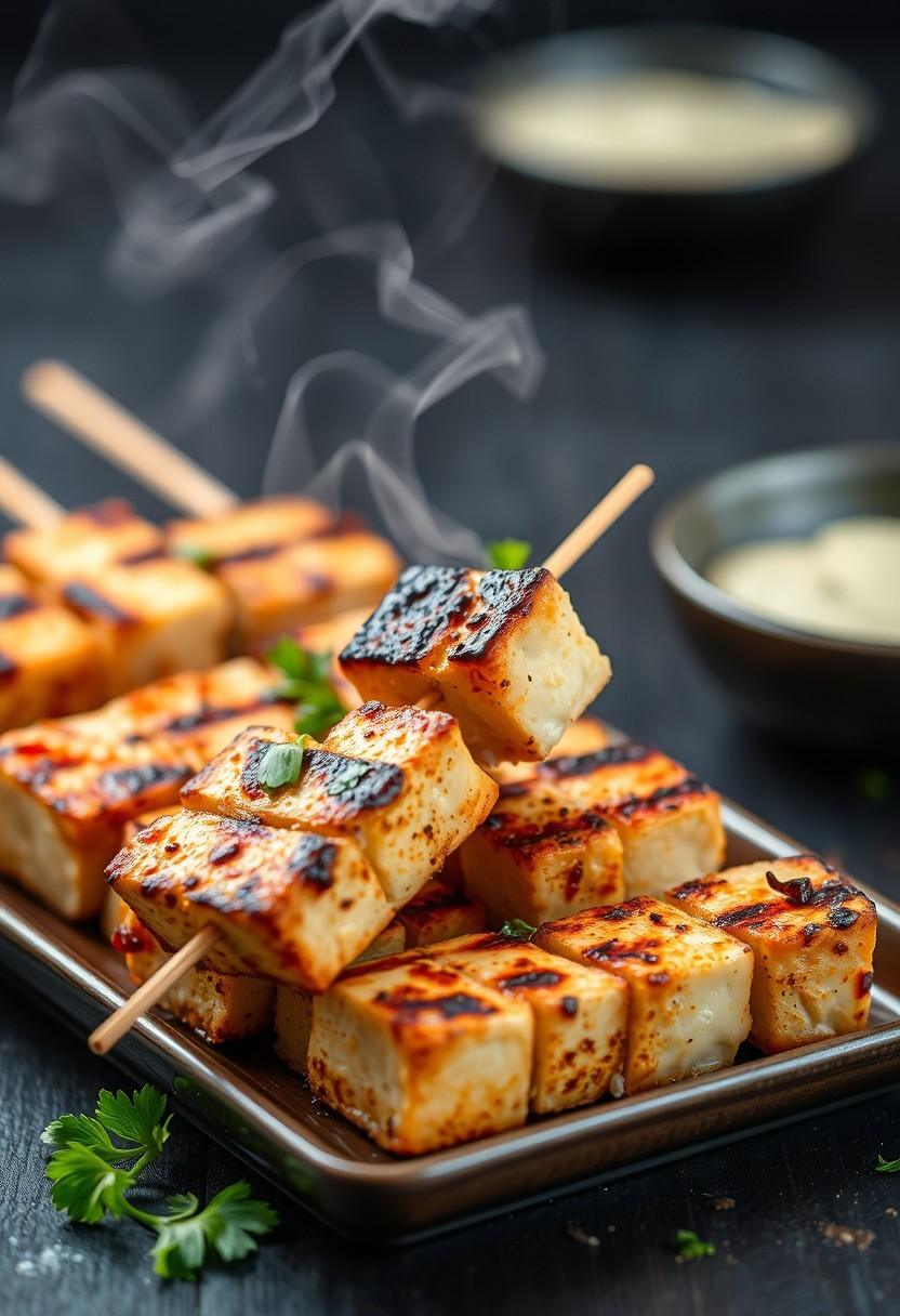 Smoky Grilled Tofu Skewers