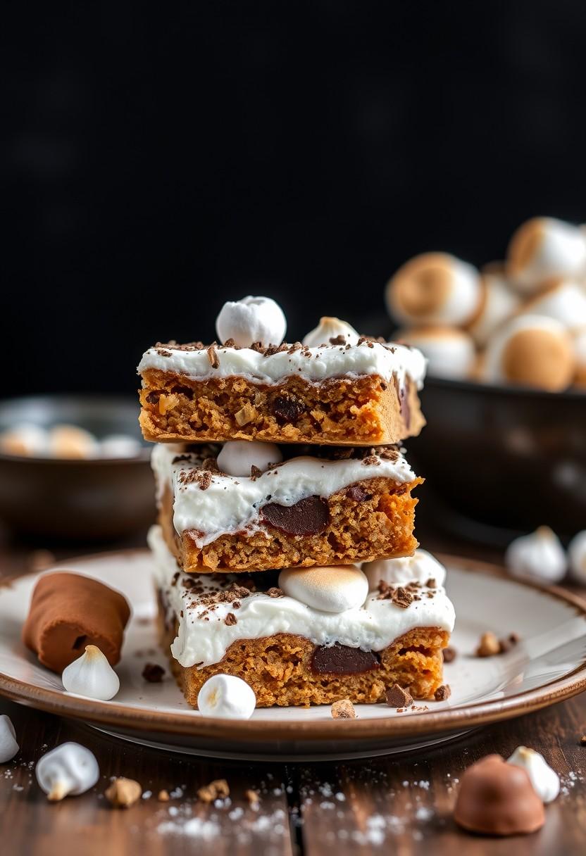 S'mores Chickpea Blondies